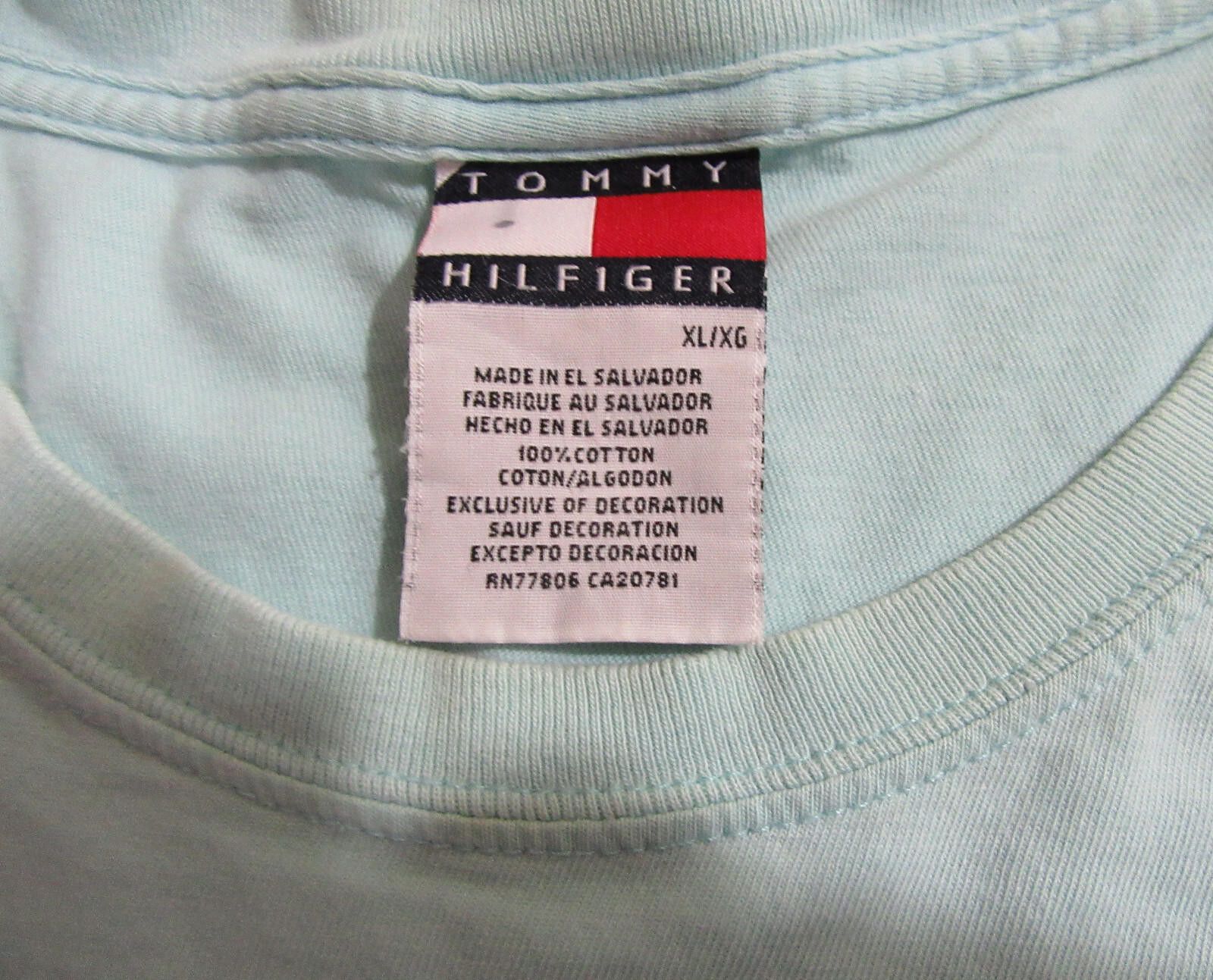 Tommy Hilfiger Tommy Hilfiger Mens Flag Logo T-Shirt Light Blue Size XL Size US XL / EU 56 / 4 - 2 Thumbnail