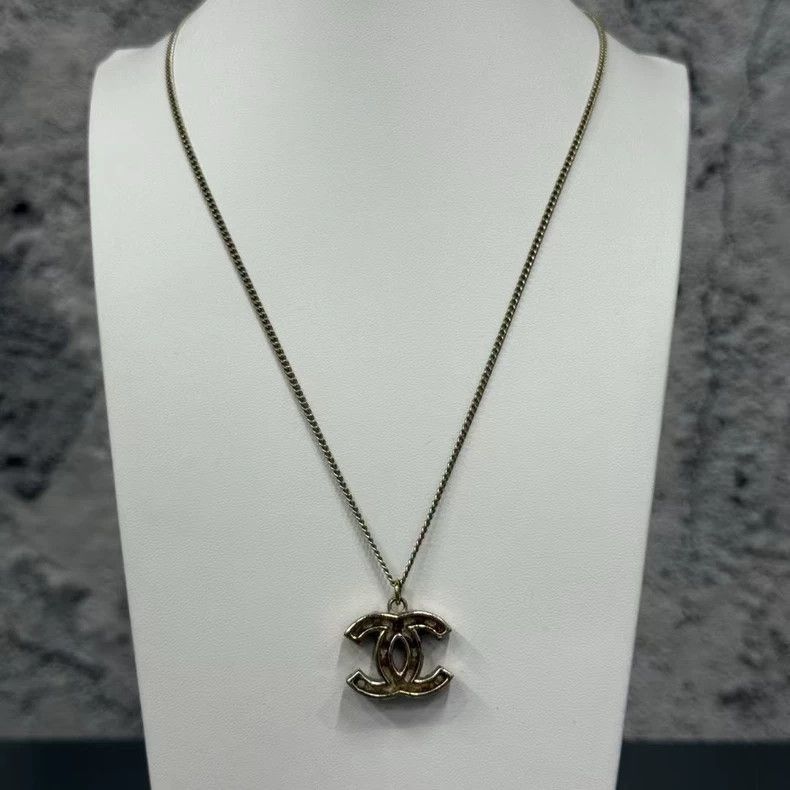 Vintage Chanel Necklace with Logo Design