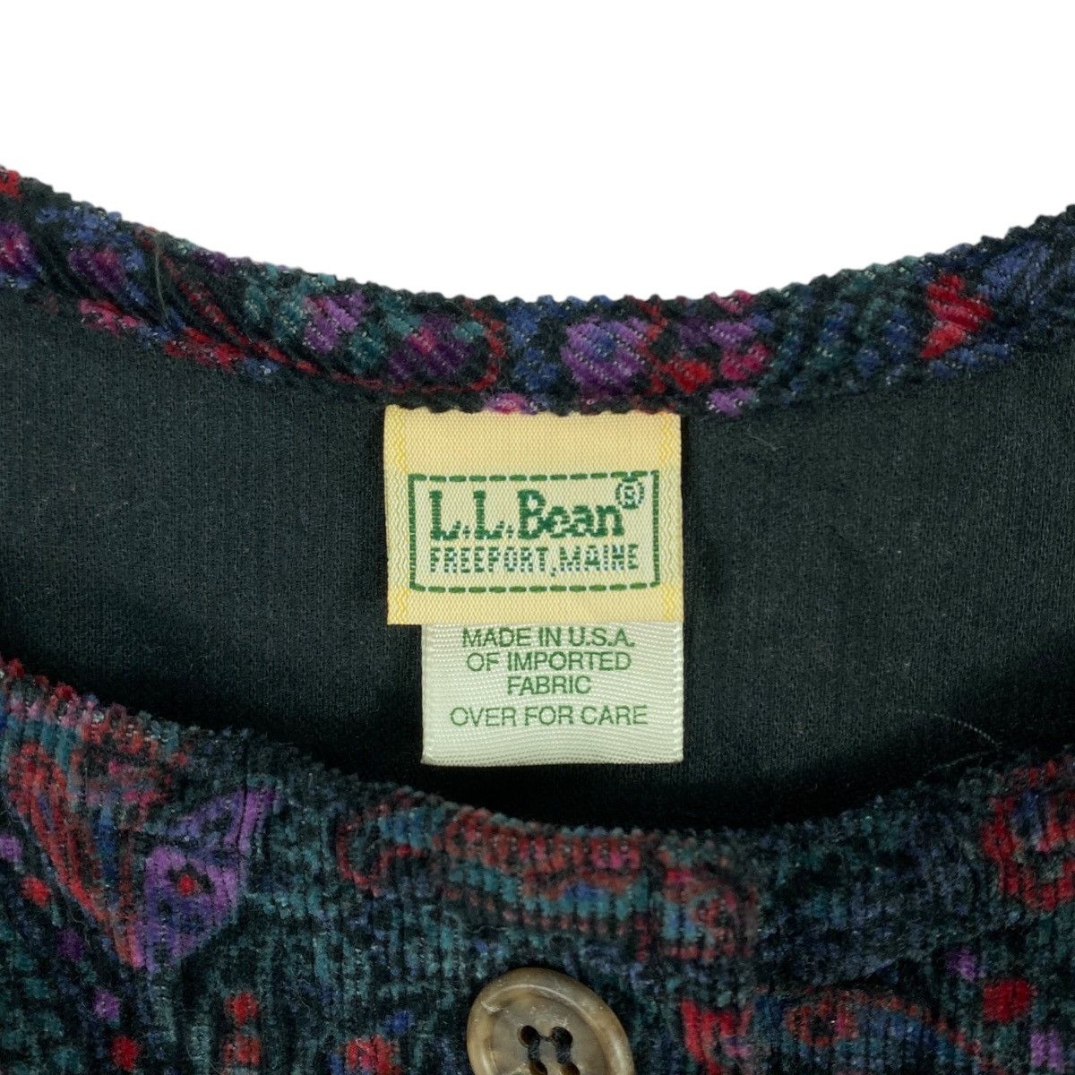 L.L. Bean Vintage L.L. BEAN Made In USA Corduroy Paisley Floral Women Size S / US 4 / IT 40 - 4 Thumbnail