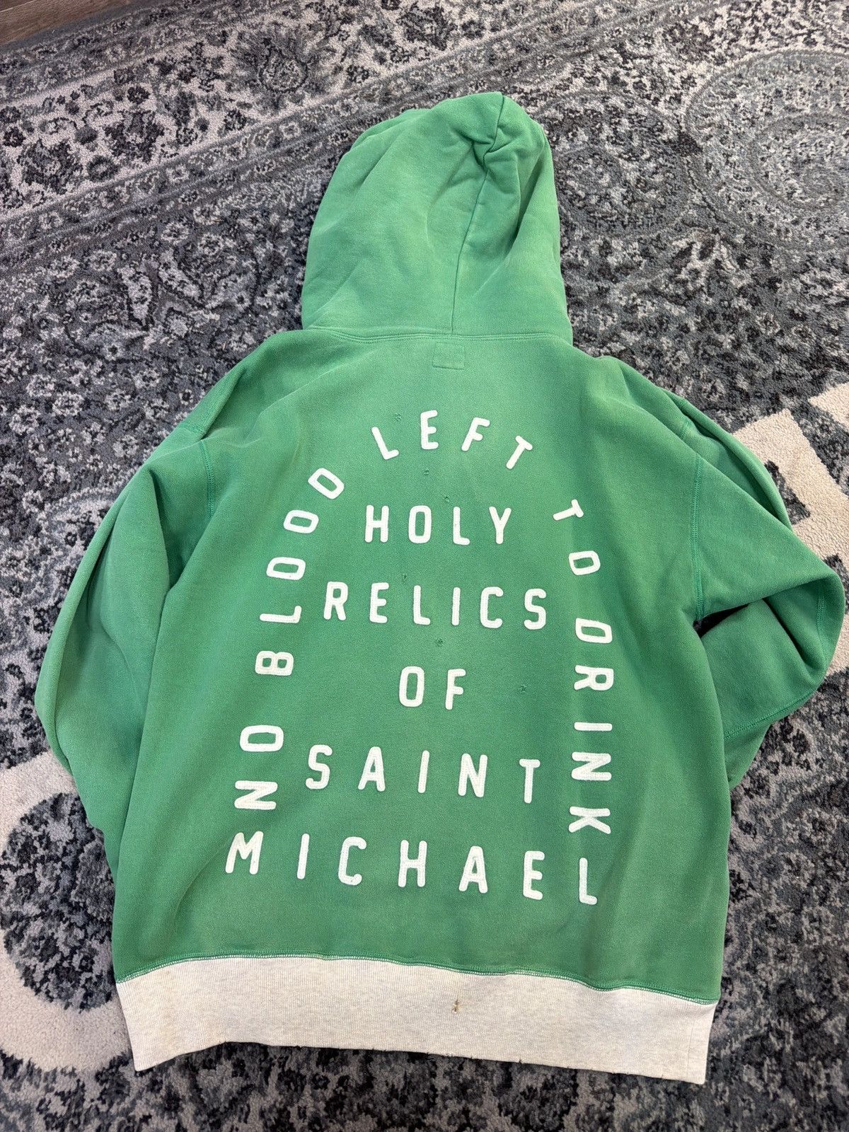 Saint Michael Saint Michael holy relics hooded sweatshirt green Size US L / EU 52-54 / 3 - 2 Thumbnail