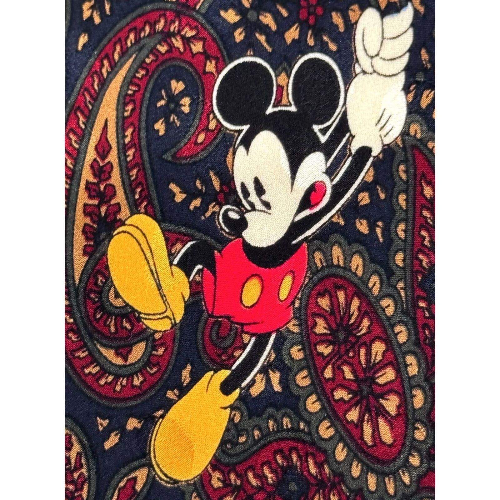 Disney VTG Disney Mickey Mouse Confuse Neck Tie Men's Ascot Multicolor Accessories 90s Concert Theme Mens Size ONE SIZE - 6 Thumbnail