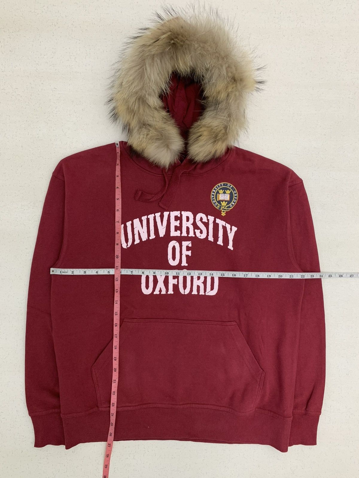 Japanese Brand OXFORD UNIVERSITY FAUX FUR HOODIE IFSIXWASNINE LGB STYLE Size US M / EU 48-50 / 2 - 2 Thumbnail