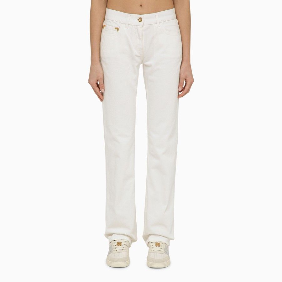 Palm Angels o1d2blof0924 Cotton Trousers In White Size 29" - 1 Thumbnail