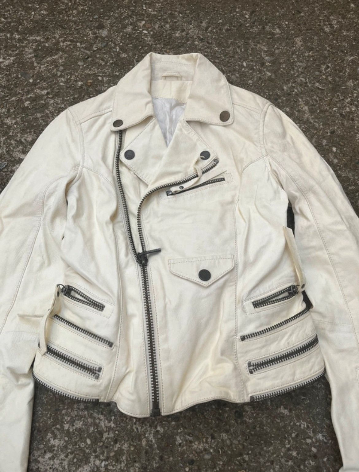 Karl Lagerfeld Karl Lagerfeld Asymmetrical Zipper Leather jacket Size S / US 4 / IT 40 - 3 Thumbnail