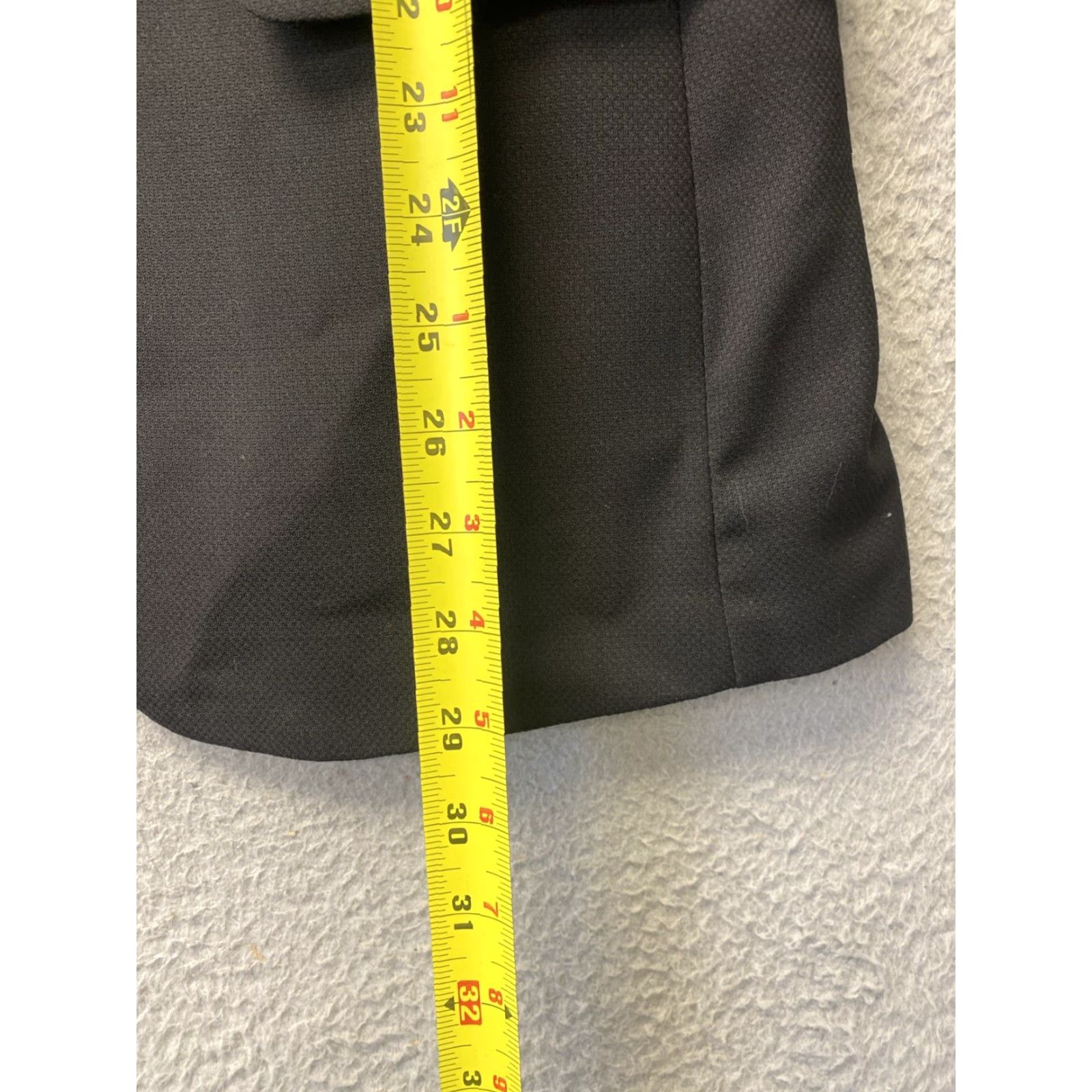 Pronto Uomo PRONTO UOMO PLATINUM mens sport coat blazer 36 Short Black Wool Polyester Notch Lapel Two-Button Regular Mens Jacket Coat Size 36R - 6 Thumbnail