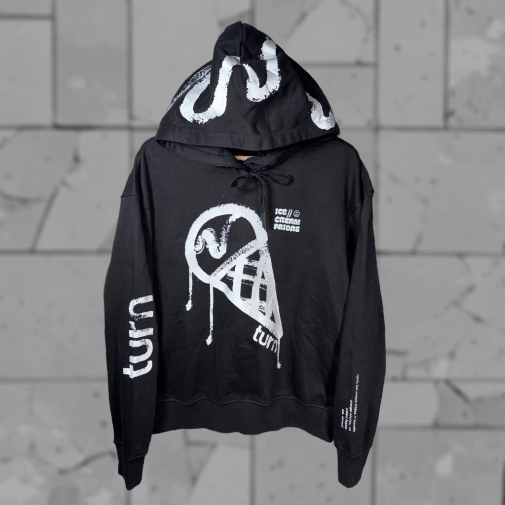 Vintage TURN APPAREL Ice Cream Fridae ALL OVER PRINT HOODIE Mens S Size US S / EU 44-46 / 1 - 1 Thumbnail