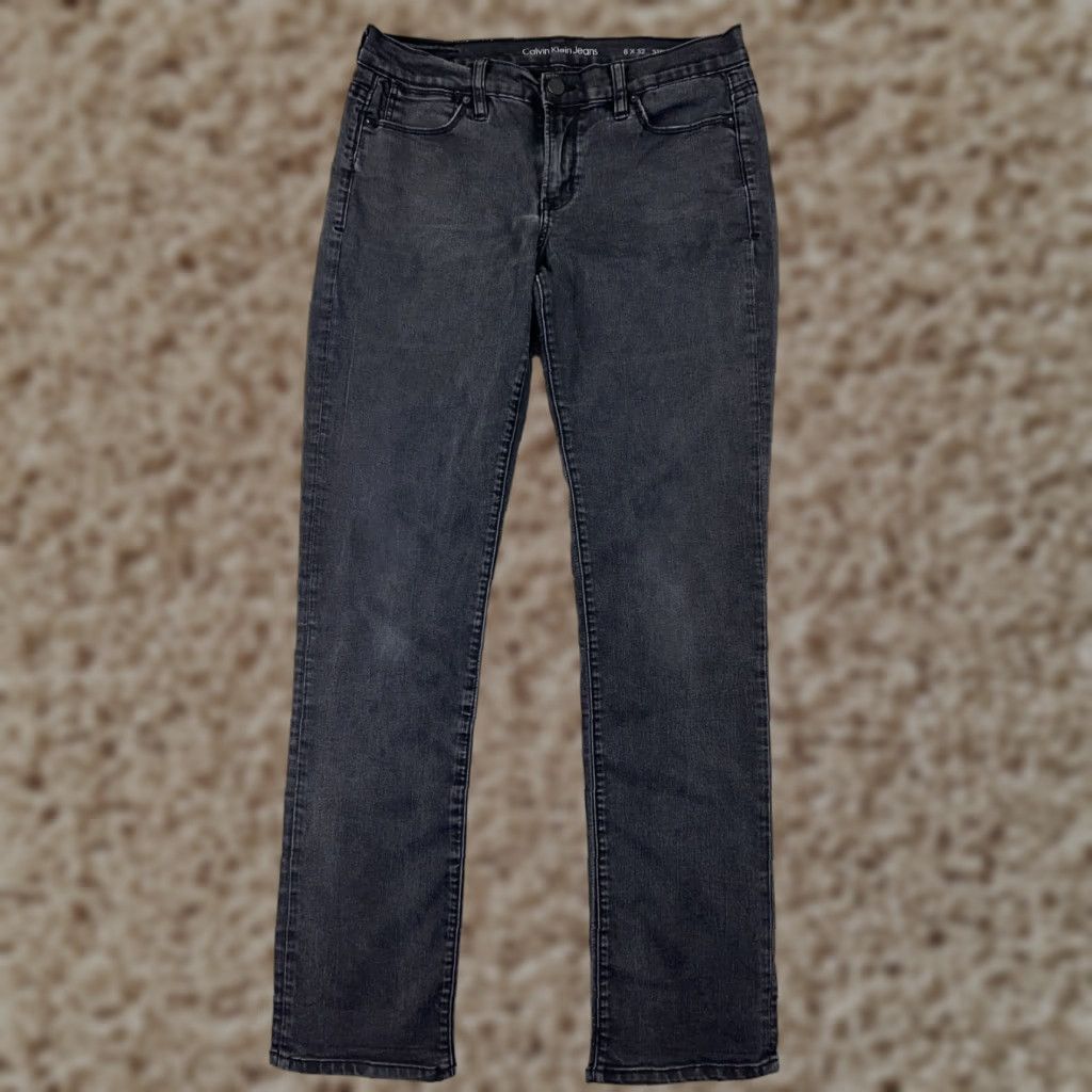 Calvin Klein Calvin Klein Jeans Women 6 Blue Denim Straight Leg Cotton Stretch 26x30 Size 28" / US 6 / IT 42 - 1 Thumbnail