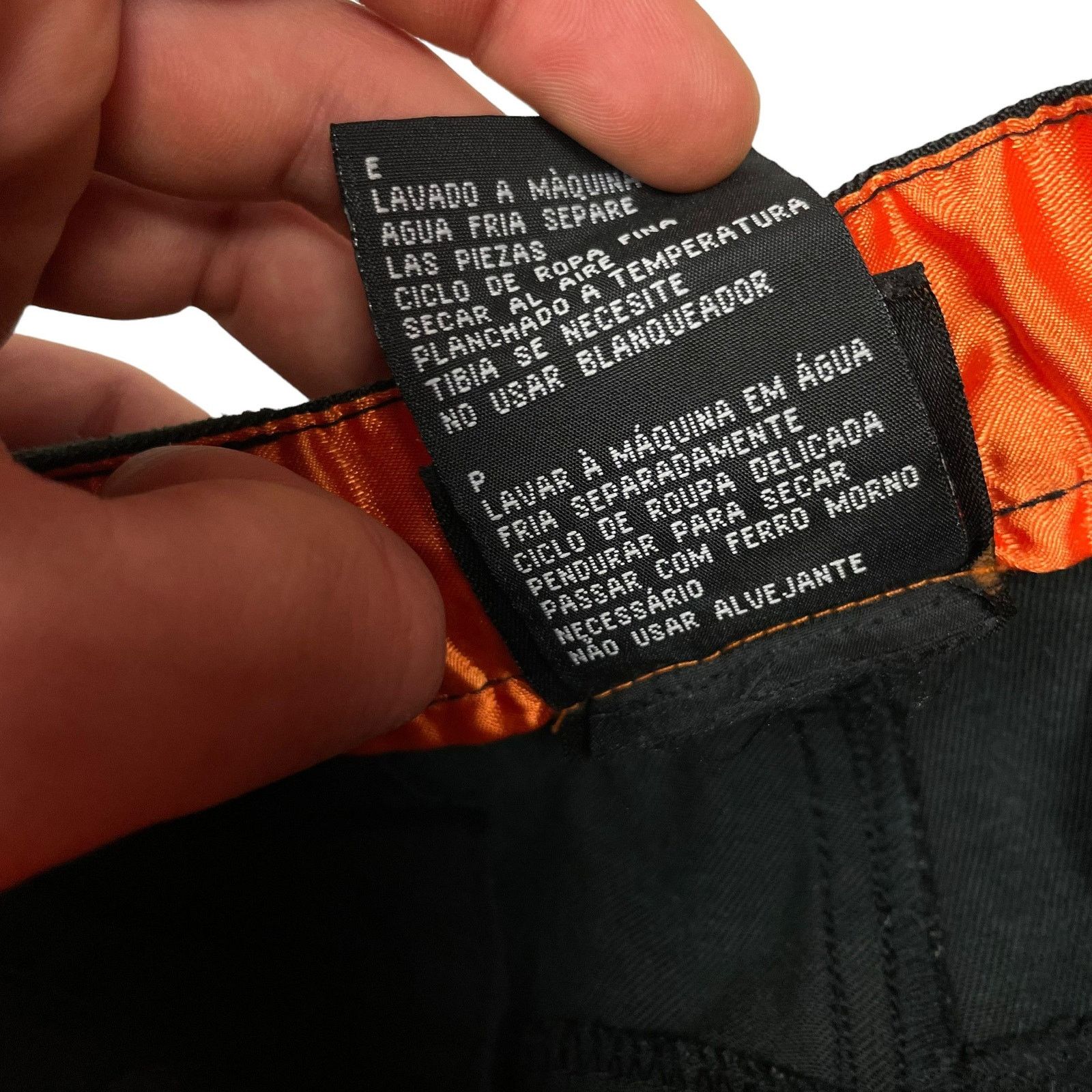 Harley Davidson × Vintage Harley-Davidson Womens Black Cotton Zip Fly Straight Pants 6 Size 28" / US 6 / IT 42 - 11 Thumbnail
