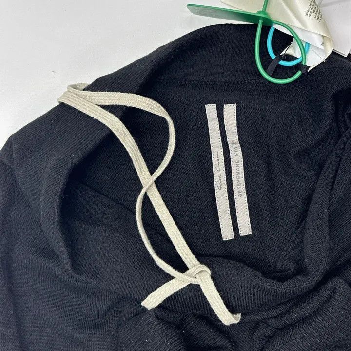Rick Owens Rick Owens Black Drawstring Track Pants for Men -2508 Size US 26 / EU 42 - 4 Thumbnail