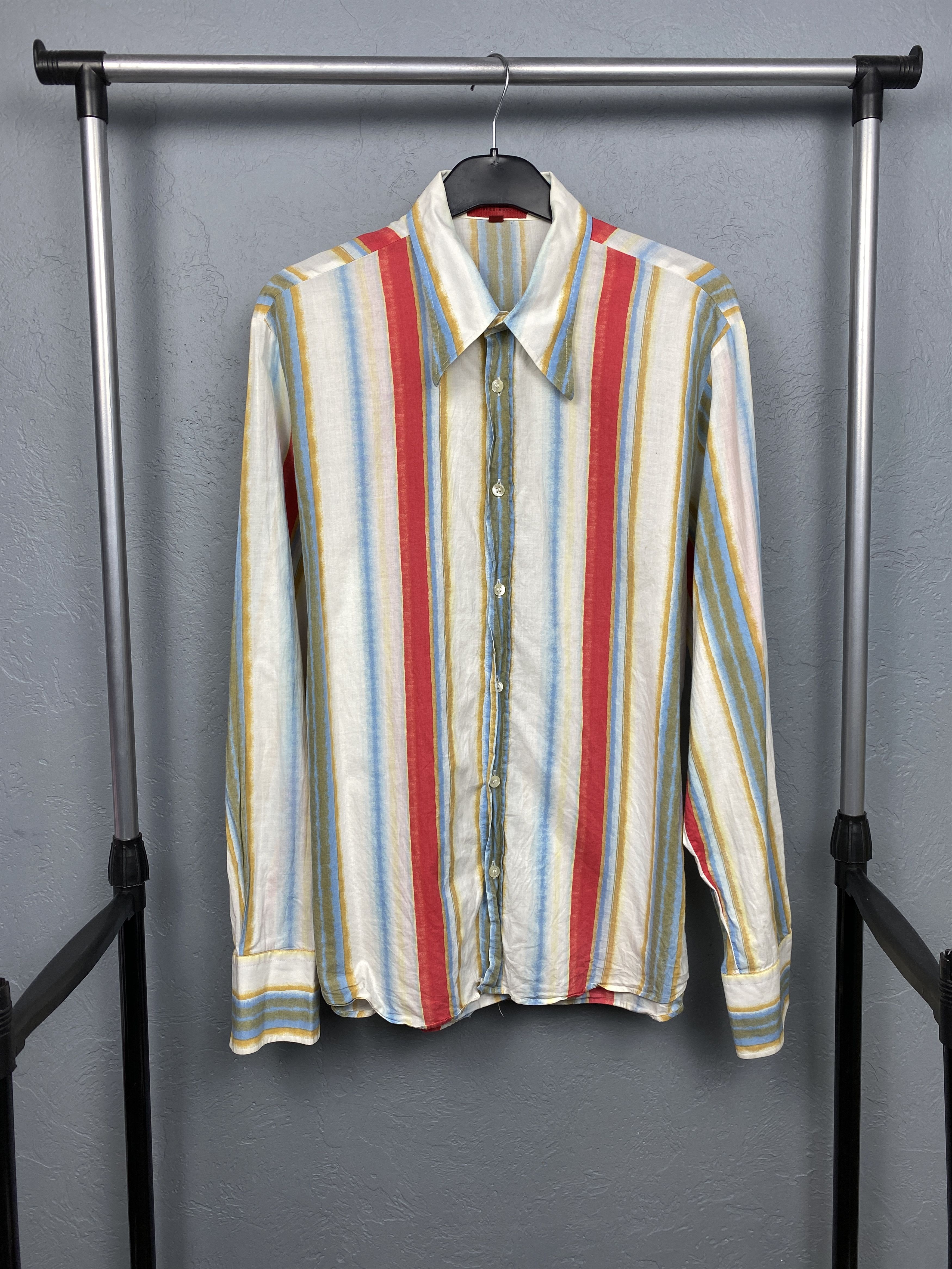 Hugo Boss Hugo Boss Vintage Mens Striped Long Sleeve Shirt Size US L / EU 52-54 / 3 - 1 Thumbnail