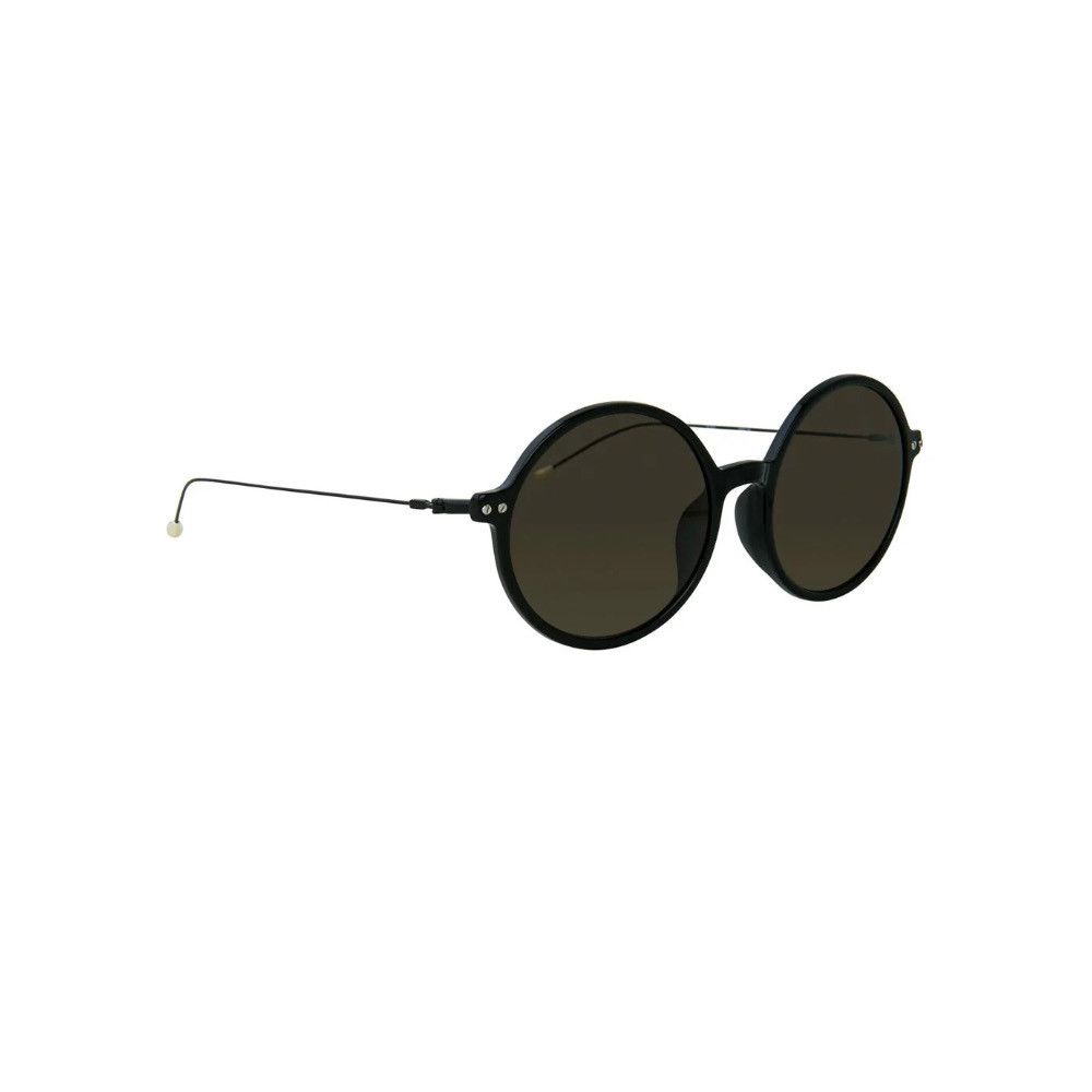 Ann Demeulemeester Ann Demeulemeester Sunglasses Round Shiny Black and Grey Size ONE SIZE - 1 Thumbnail