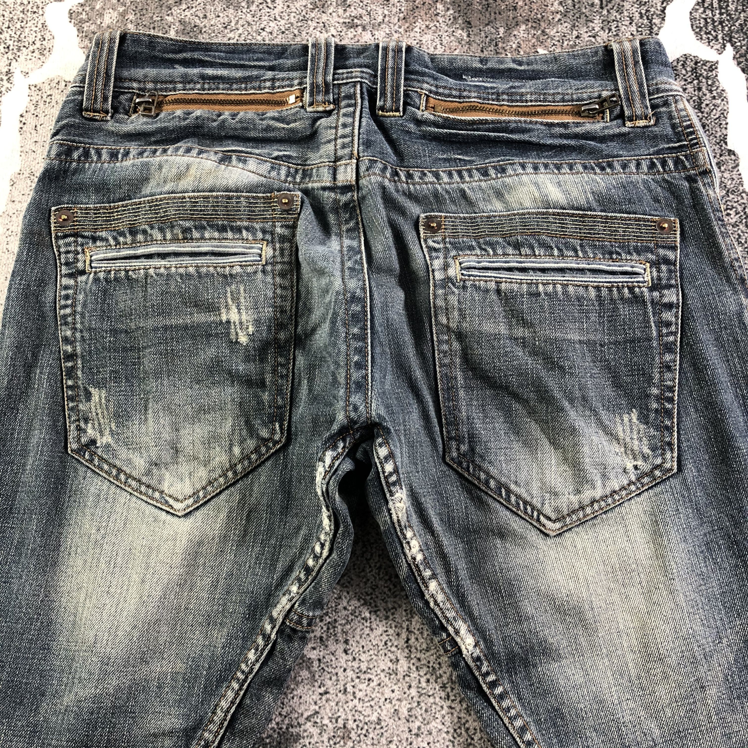Japanese Brand Made In Heaven Zipper Jeans KJ2416 Size US 34 / EU 50 - 4 Thumbnail