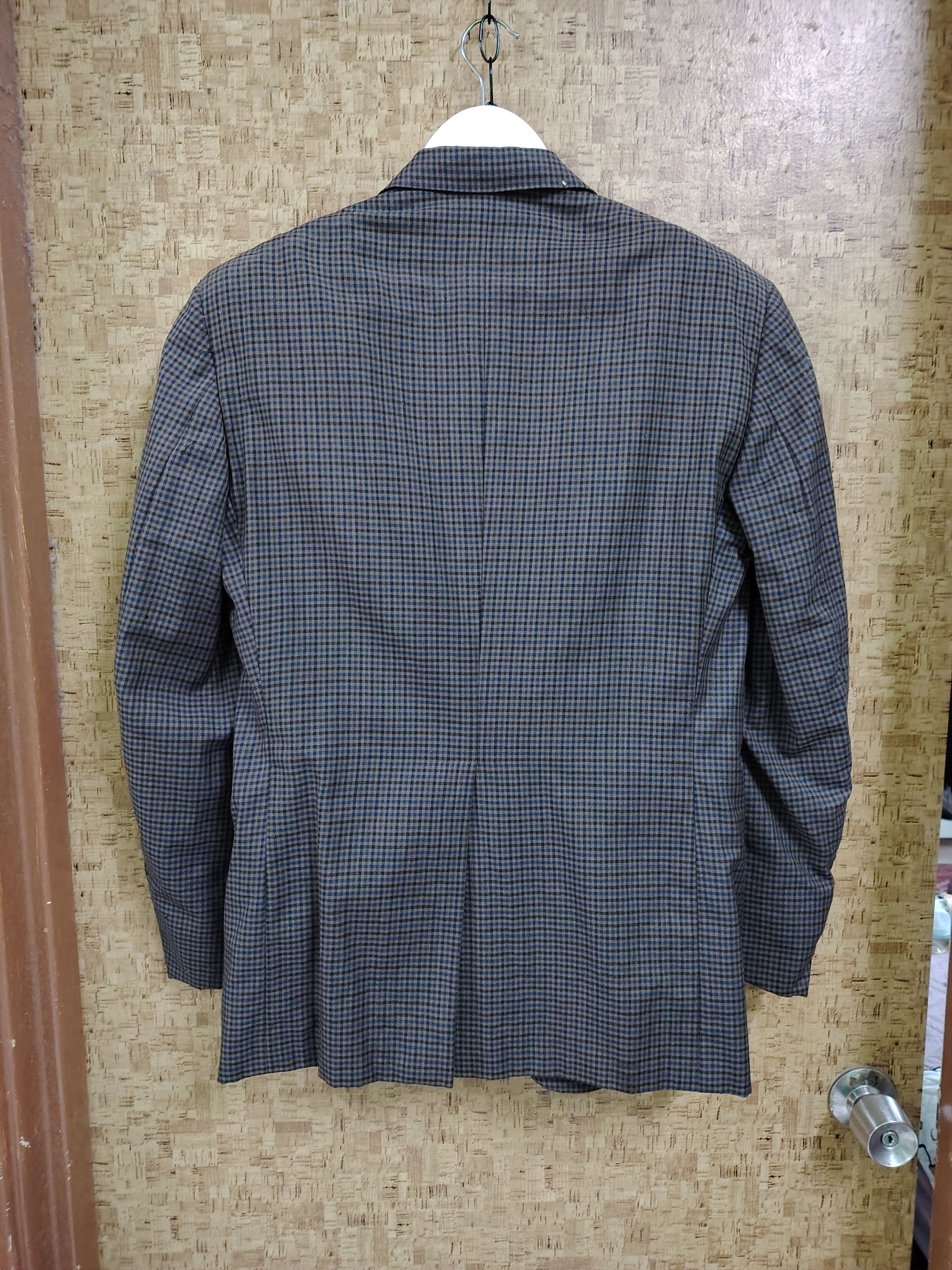 Alfred Dunhill Dunhill Wool Plaid Super 100's Fine Worsted Coat Blazer Size US M / EU 48-50 / 2 - 11 Thumbnail