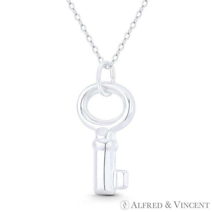 Other Skeleton Key-to-Heart Love Pendant in .925 Sterling Silver Size ONE SIZE - 1 Preview