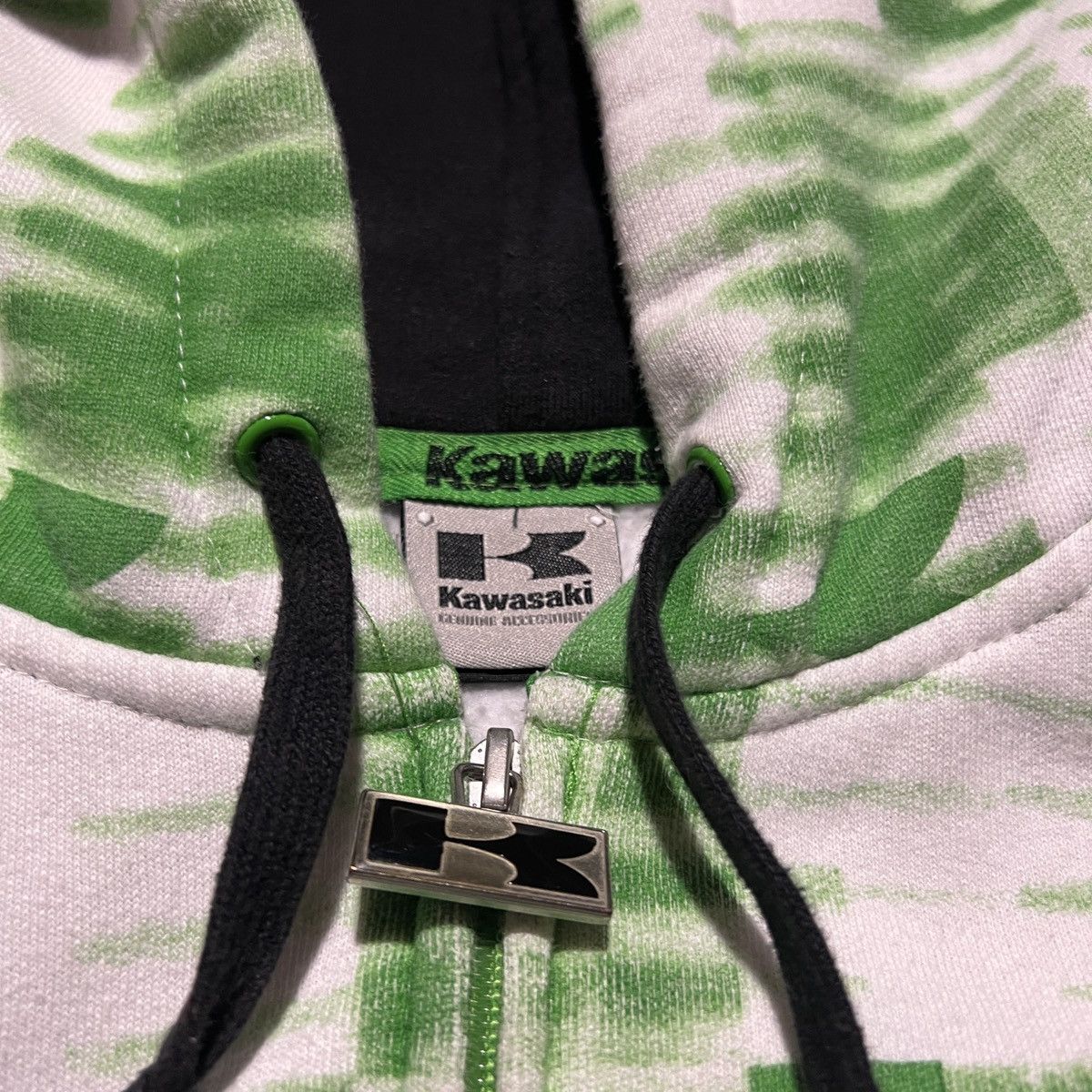 Vintage y2k kawasaki zip-up hoodie Size US L / EU 52-54 / 3 - 6 Thumbnail