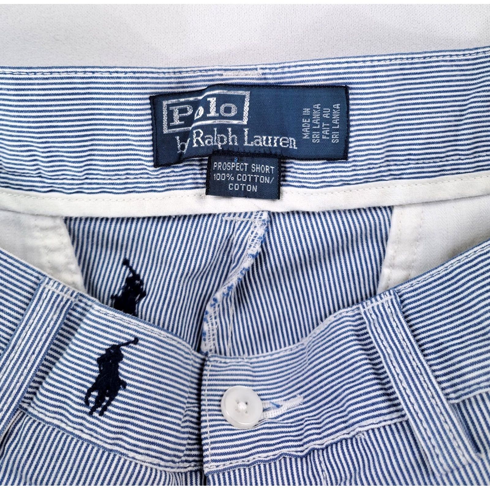 Polo Ralph Lauren Polo Ralph Lauren Prospect Shorts All Over Embroidered Blue Mens 34 Chino Size US S / EU 44-46 / 1 - 3 Thumbnail