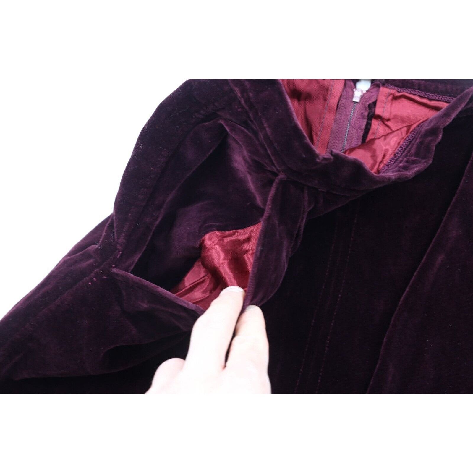 Vintage Vintage 50s 60s Rockabilly Velvet Velour Pencil Skirt Size 27" / US 4 / IT 40 - 5 Thumbnail