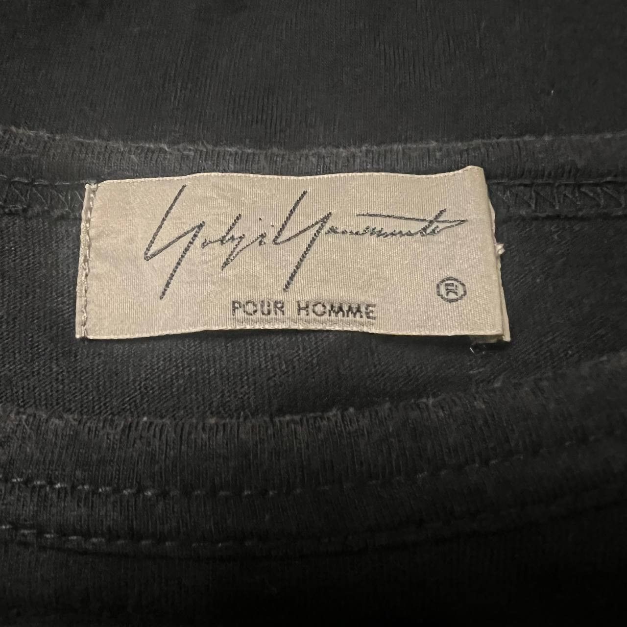 Yohji Yamamoto Yohji Yamamoto Pour Homme Blackout T-Shirt Size US L / EU 52-54 / 3 - 3 Thumbnail
