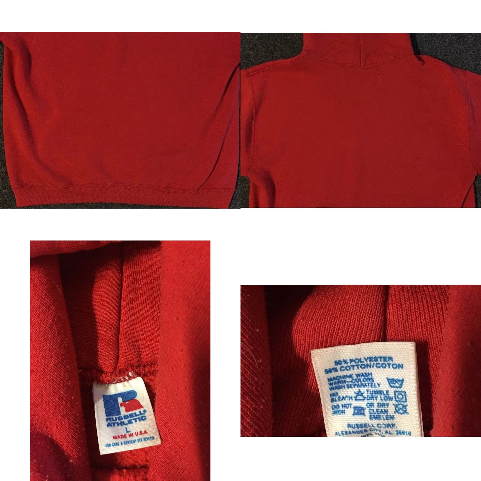 Russell Athletic Vtg 80s Russell Athletic Faded Hoodie S M USA Track Grunge PE Skate Surf Biker Punk 90s Size US S / EU 44-46 / 1 - 8 Thumbnail