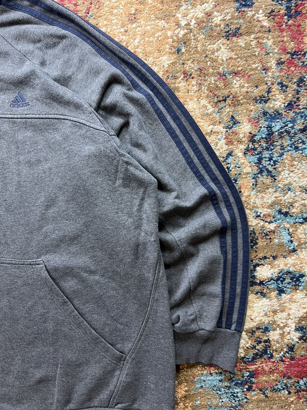 Adidas × Vintage 90’s ADIDAS RETRO ZIP HOODIE 3 STRIPES Y2K Size US XL / EU 56 / 4 - 2 Thumbnail