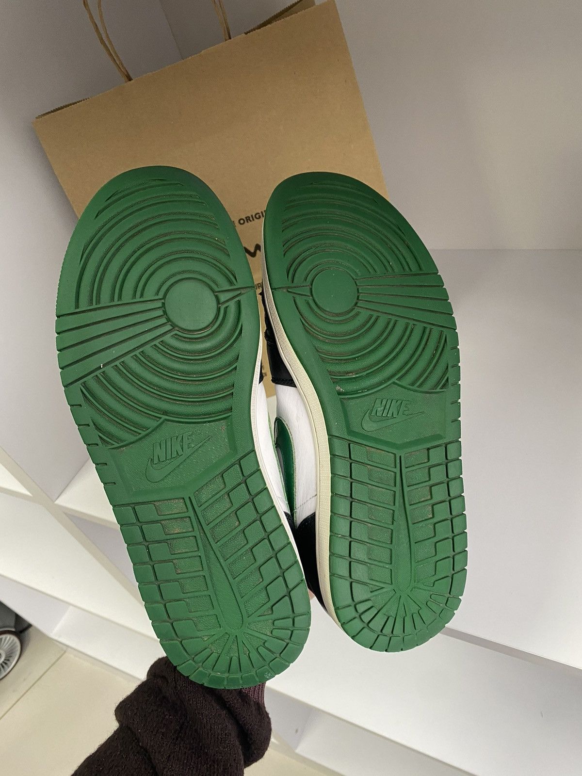 Nike × Vintage Vintage Nike Air Jordan 1 Mid Pine Green Black Size US 10 / EU 43 - 17 Thumbnail