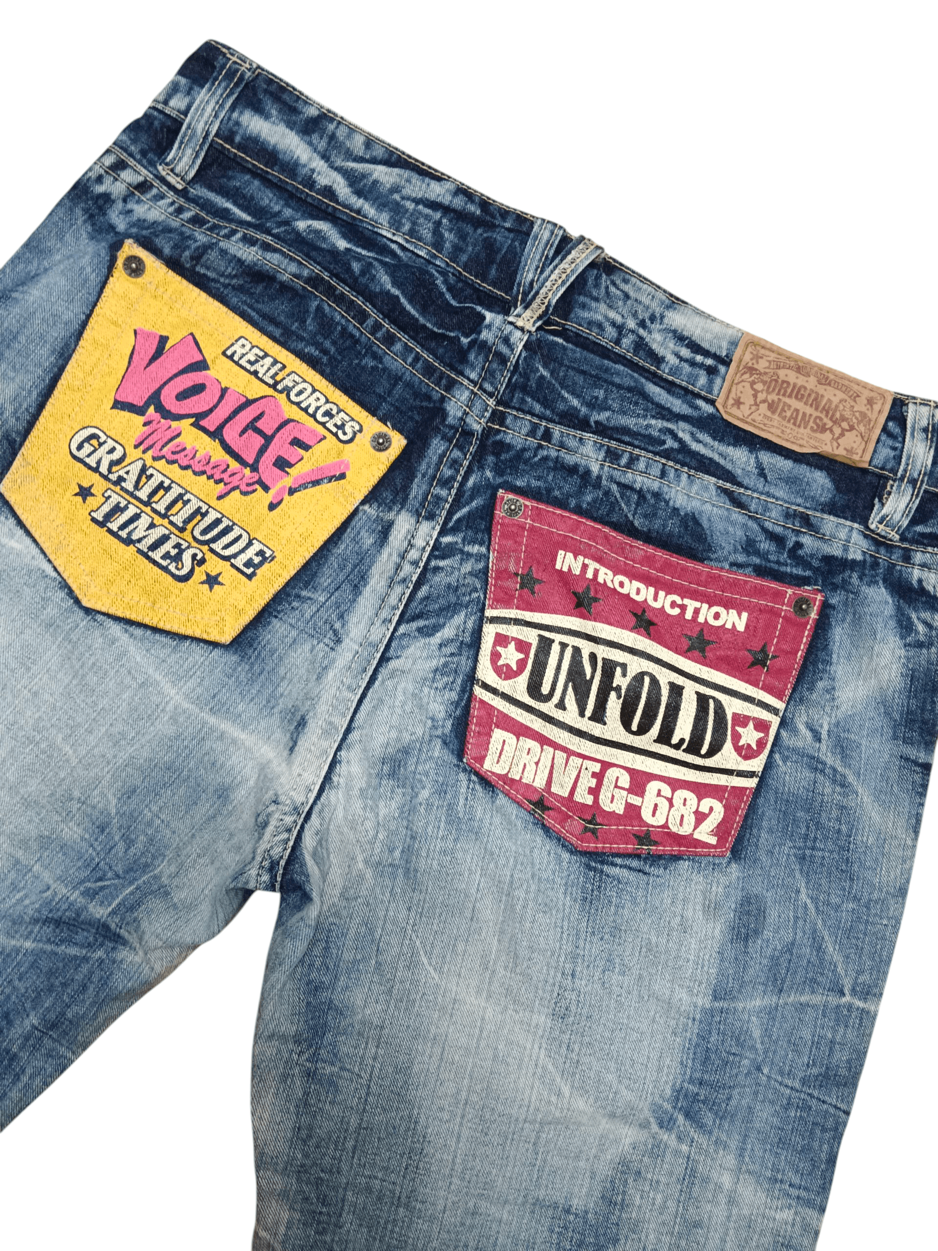 Denim & Co. 🔥FYE🔥 Patches Distressed Punk Cropped Denim Size US 37 - 6 Thumbnail