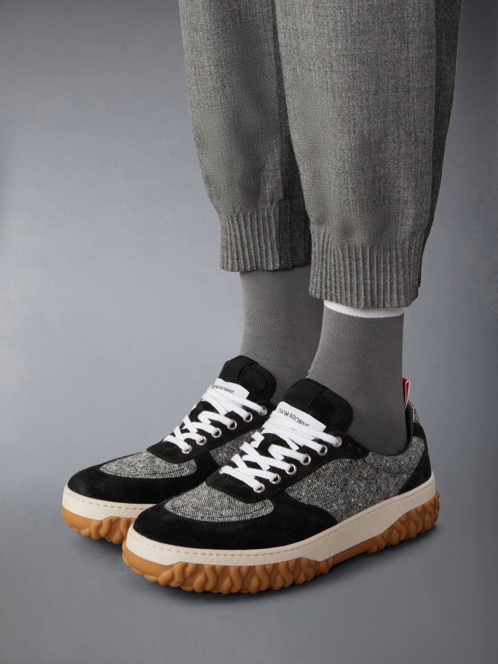 Thom Browne o1s22i1n1124 Tweed Sneakers in Multicolor Size US 9 / EU 42 - 4 Thumbnail
