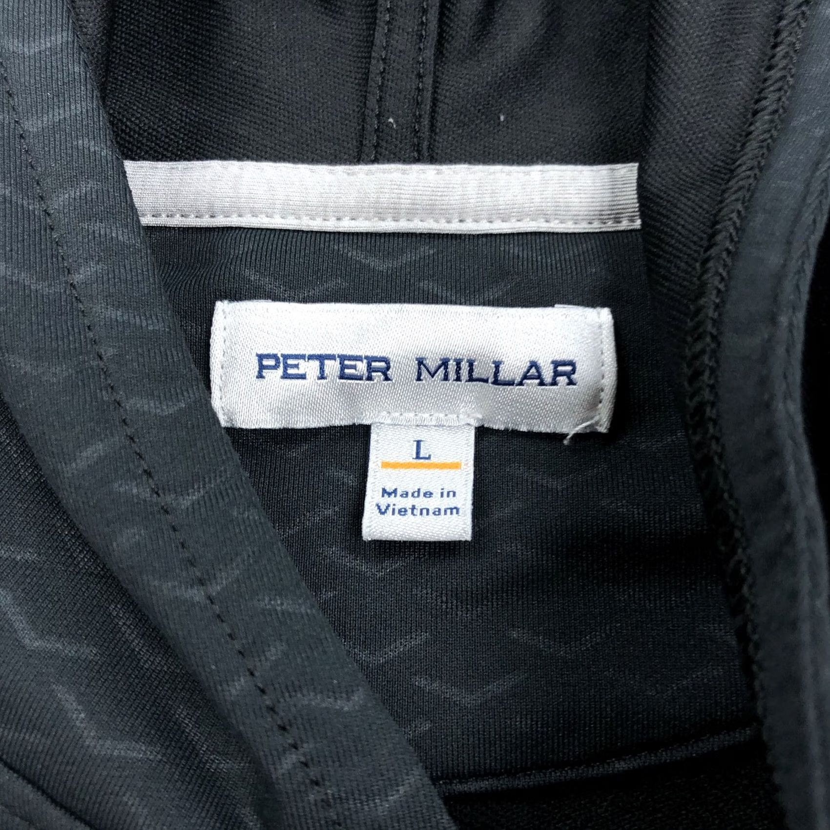 Peter Millar Peter Millar Swag Crown Pullover Hoodie Men L Black Activewear Golf Pullover Hooded Knit Polyester Spandex All Seasons Breathable Logo Textured Size US L / EU 52-54 / 3 - 4 Thumbnail