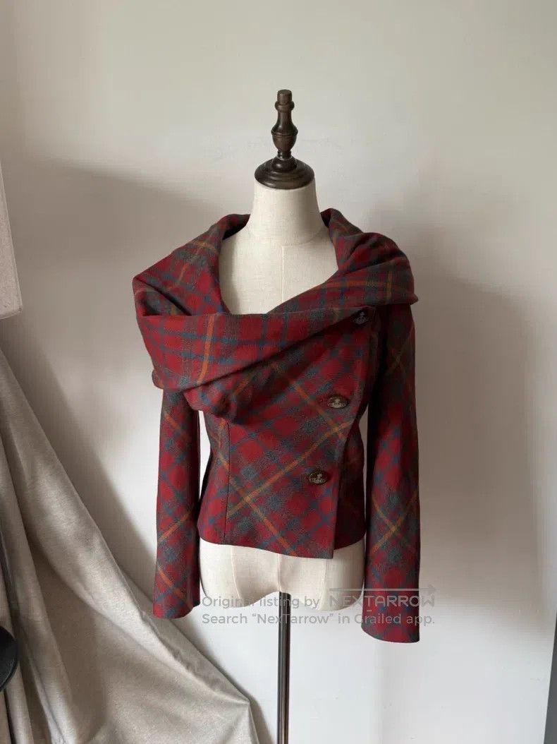 Vivienne Westwood Vivienne Westwood Vintage red check patterned alien-shaped Size M / US 6-8 / IT 42-44 - 1 Thumbnail