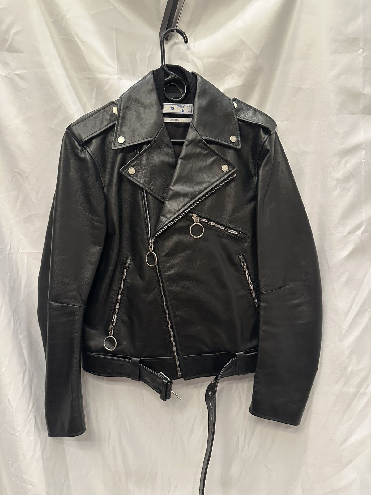 Off-White OFF-WHITE Leather Jacket Size US M / EU 48-50 / 2 - 1 Thumbnail