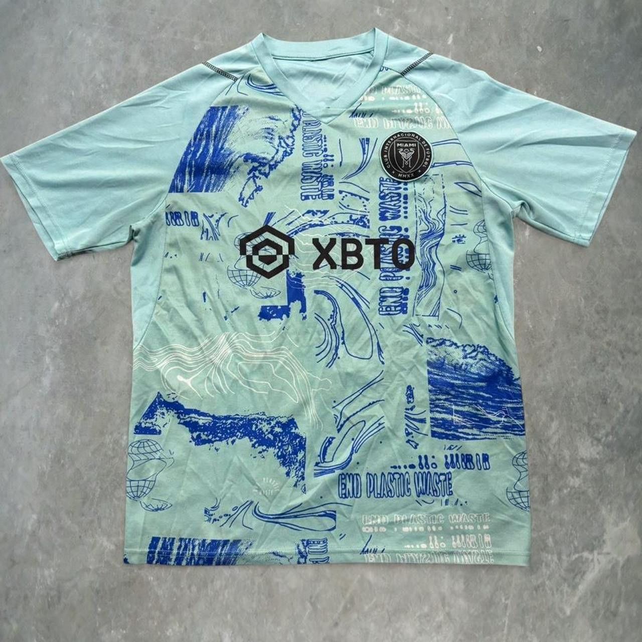 Vintage Crazy Vintage Y2K/2000s Inter Miami CF Blue One Planet Soccer Football Jersey! Size US M / EU 48-50 / 2 - 1 Thumbnail