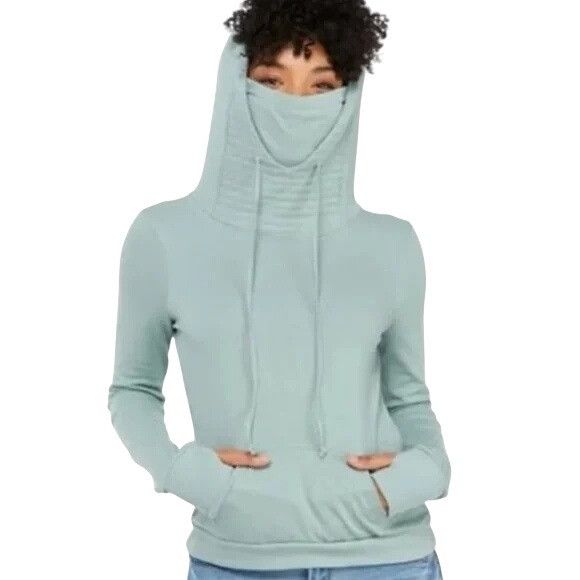 Other Love Fire Mint Green Hoodie With Built-In Face Mask Size M / US 6-8 / IT 42-44 - 1 Thumbnail