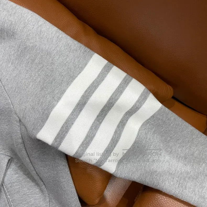 Thom Browne Thom Browne Gray Knit Zipper Hoodie Size US M / EU 48-50 / 2 - 2 Thumbnail