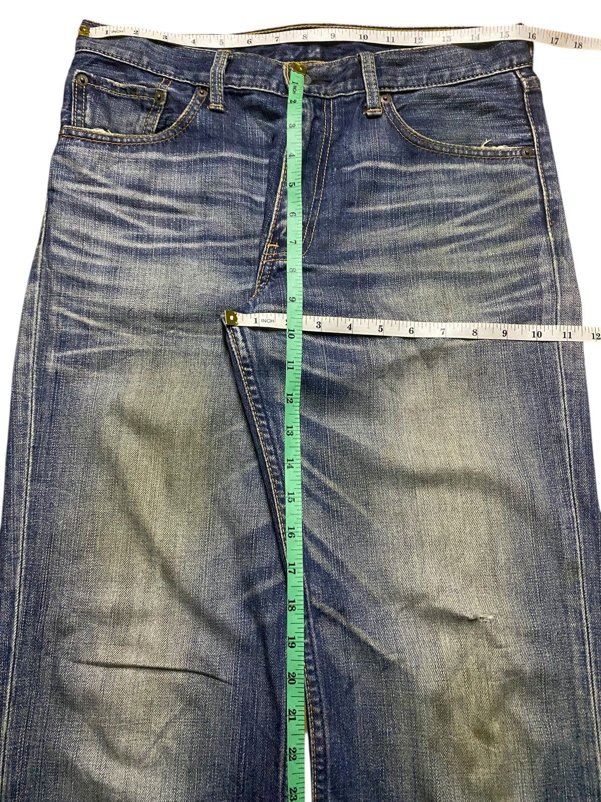 Levi's Vintage Levis 702 Mud Wash Distressed Loose Jeans Size US 31 - 13 Thumbnail