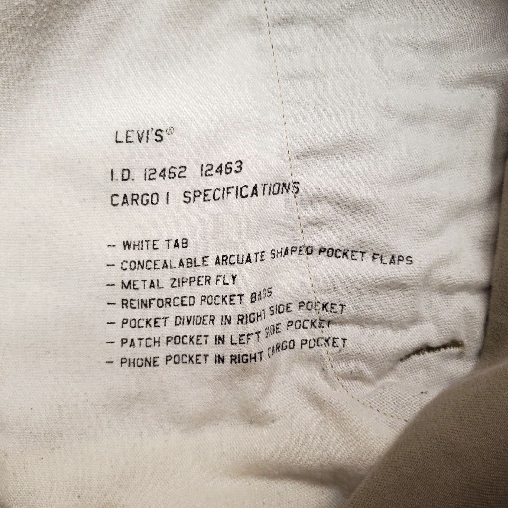 Levi's Levis Shorts Mens 30 Beige Cargo Flat Front Twill Utility Outdoor Casual Comfort Size US 30 / EU 46 - 5 Thumbnail