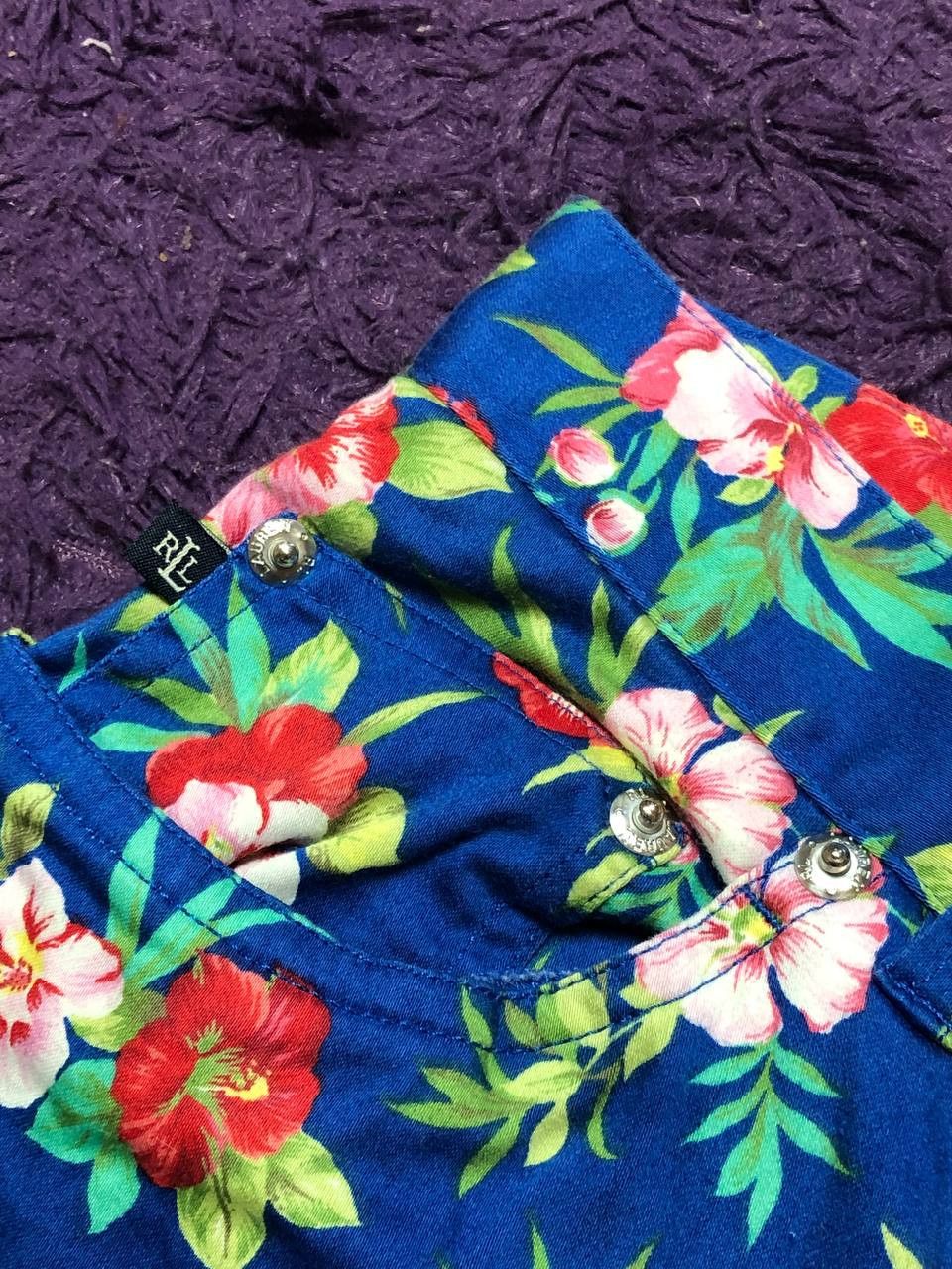 Lauren Ralph Lauren streetwear blue pants print flowers Lauren Ralph Lauren Y2K Size 30" / US 8 / IT 44 - 7 Thumbnail