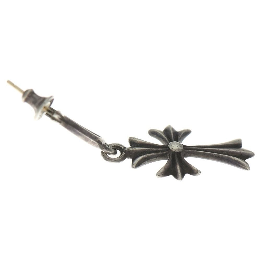 Chrome Hearts Chrome Hearts Tiny CH Cross Hoop Earring Silver Size ONE SIZE - 3 Thumbnail