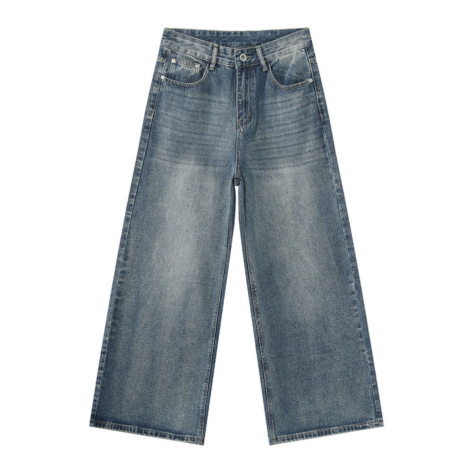 Japanese Brand Blue Wide Leg Denim Jeans, Relaxed Fit Baggy Jeans Size US 30 / EU 46 - 6 Thumbnail