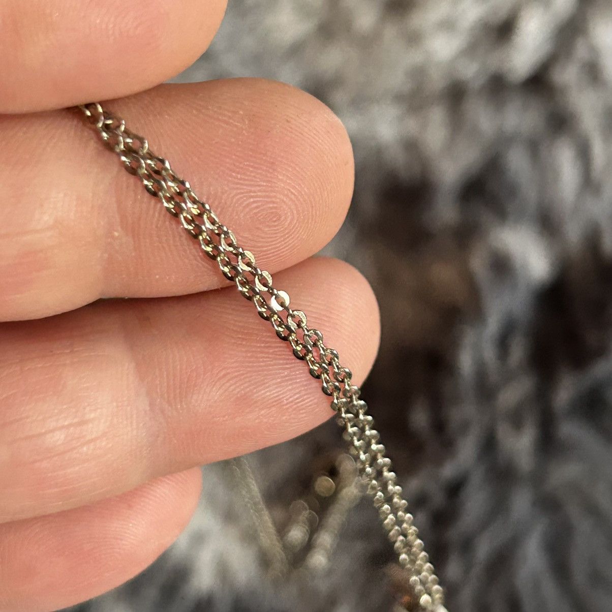 Vintage Vintage 80s aurora borealis crystal heart on chain necklace Size ONE SIZE - 9 Thumbnail