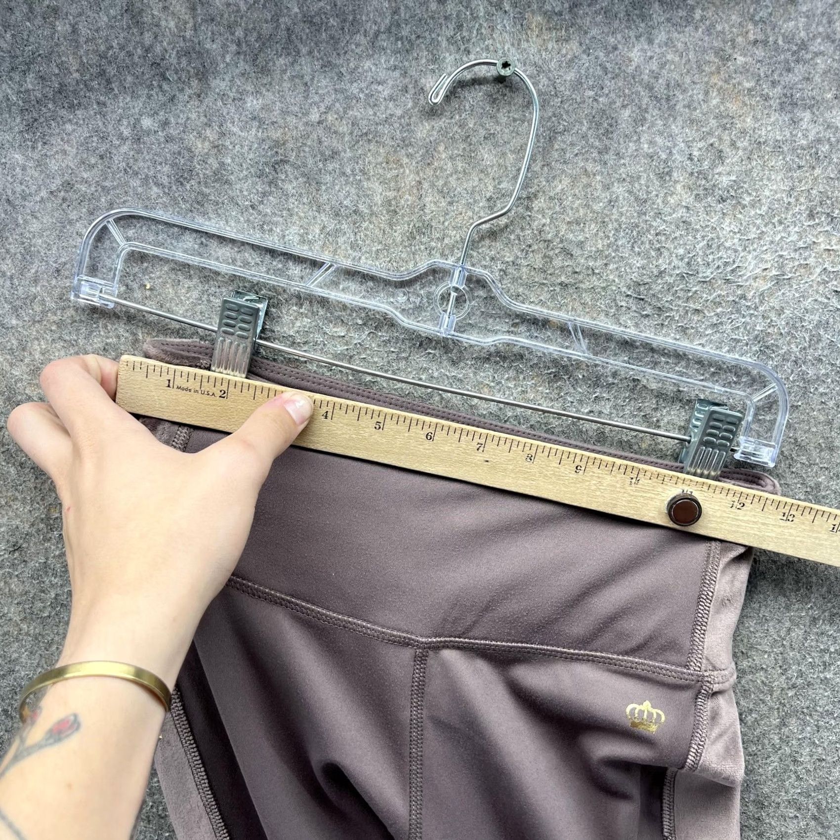 Juicy Couture Juicy Couture Sport Leggings Womens Small Brown Ankle High Rise Yoga Pants Size 28" / US 6 / IT 42 - 5 Thumbnail