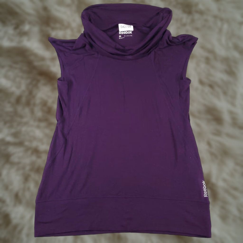 Reebok Reebok Sleeveless Cowl Neck Sweatshirt Womens Medium Purple Activewear Size M / US 6-8 / IT 42-44 - 1 Thumbnail