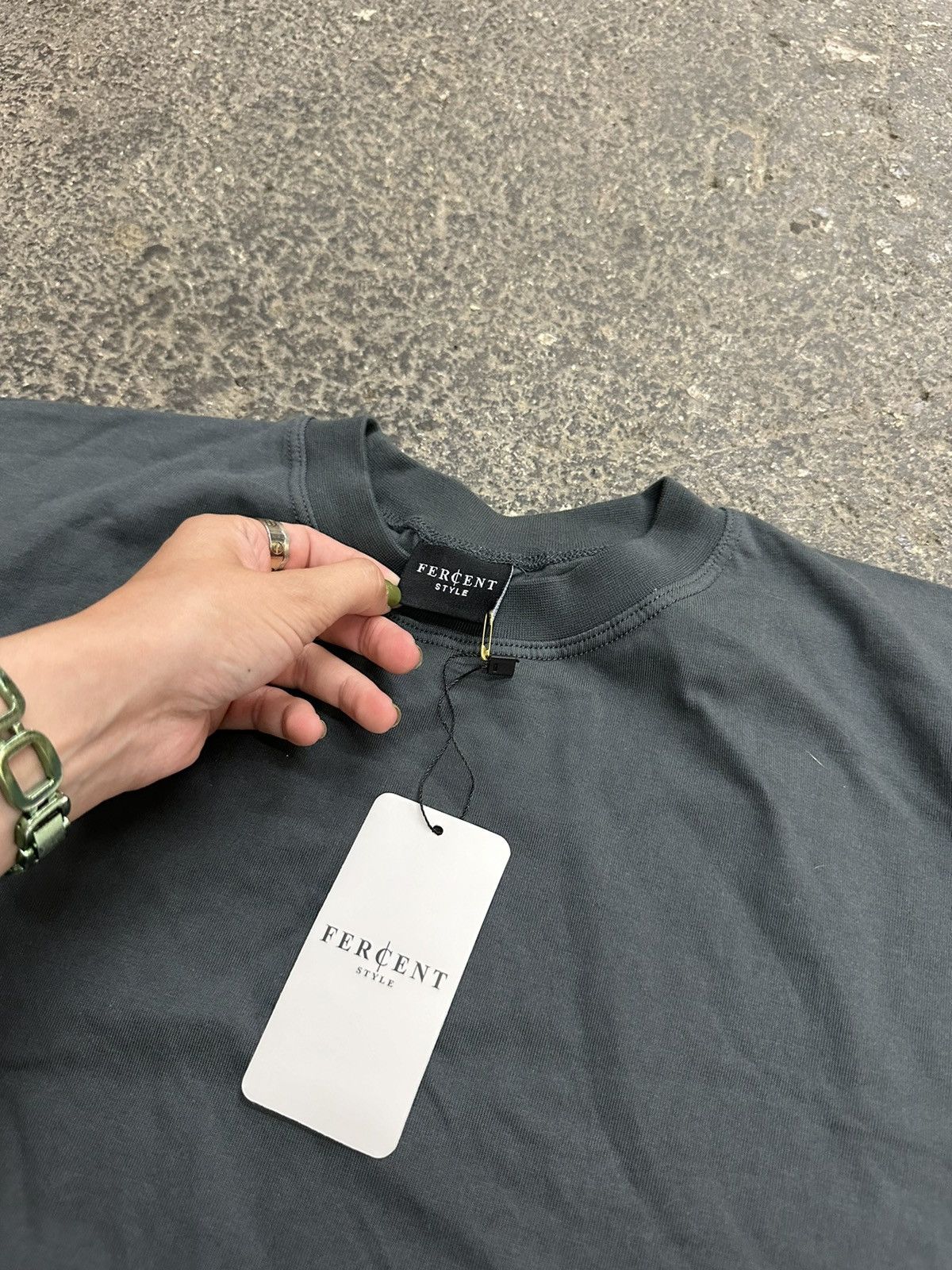 Designer × Vintage Ferecent streetwear nwt grey blank tee Size US L / EU 52-54 / 3 - 4 Thumbnail