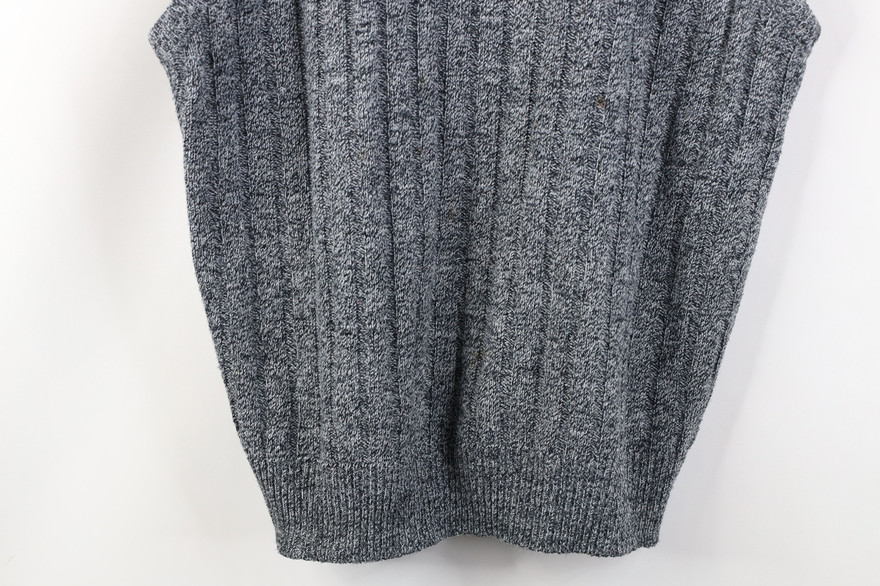 Vintage Vintage 70s Streetwear Ribbed Knit Sweater Vest Gray USA Size US M / EU 48-50 / 2 - 3 Thumbnail