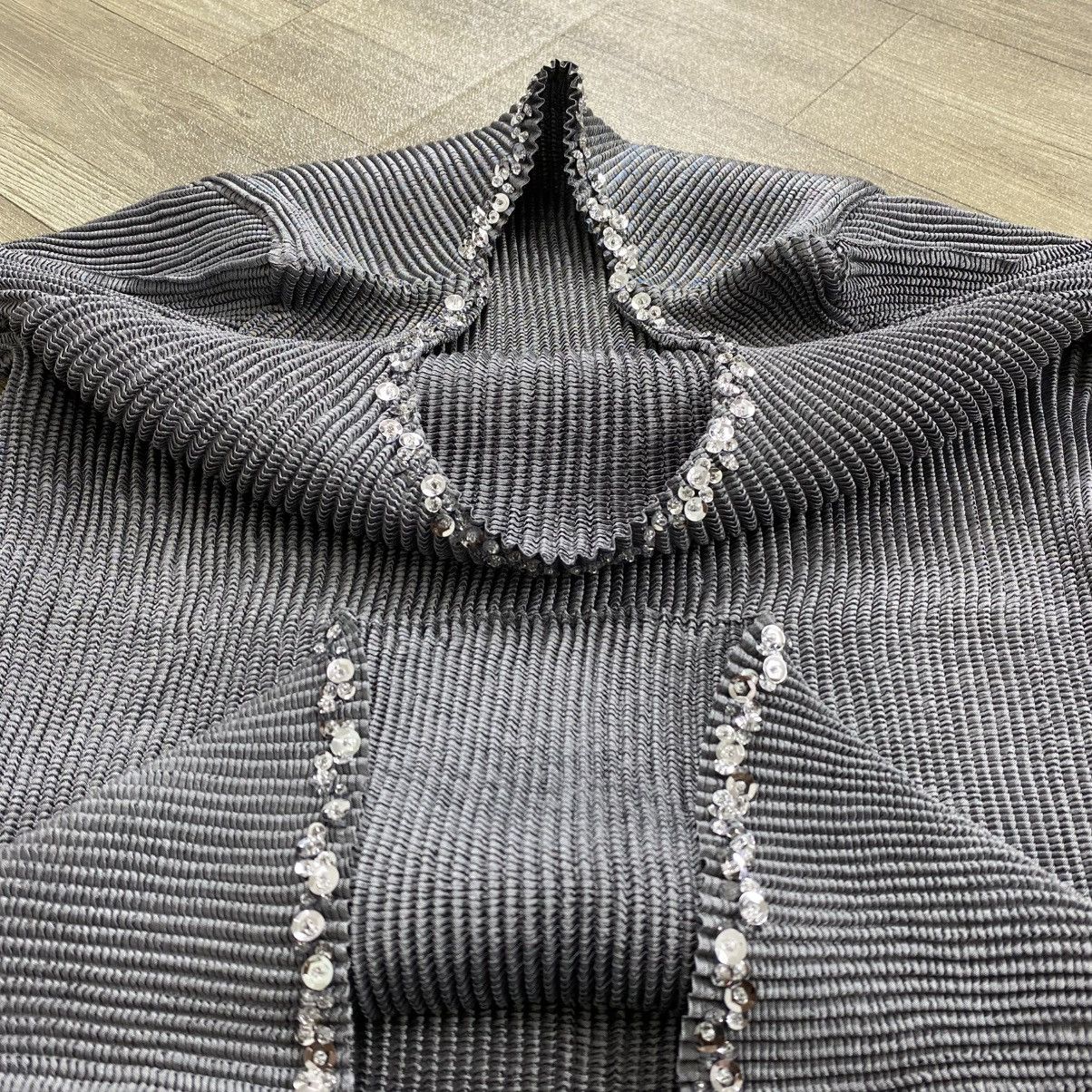 Issey Miyake Issey Miyake Specchio Pleats Top – Sculptural Metallic Grey Size S / US 4 / IT 40 - 10 Thumbnail