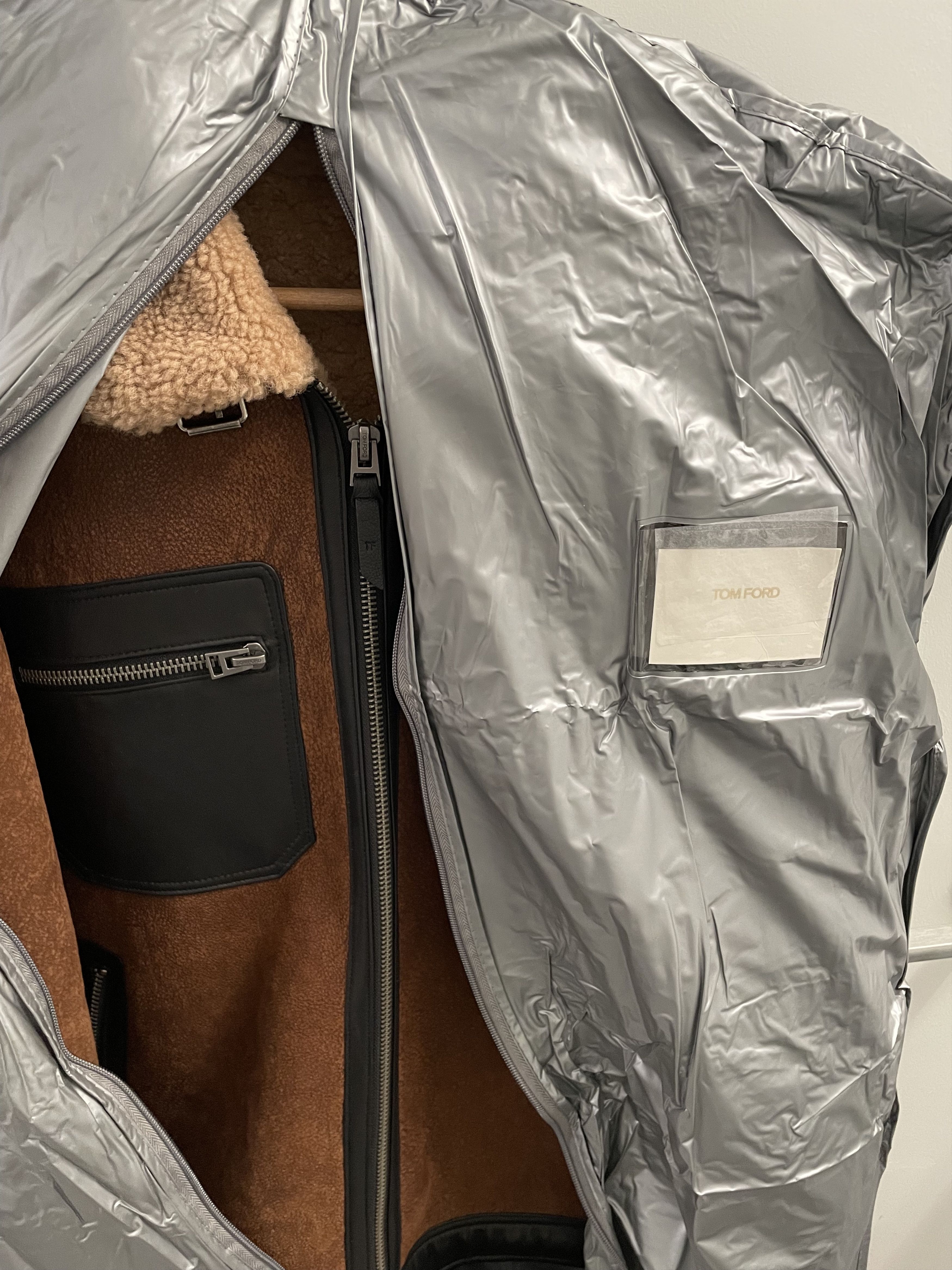Tom Ford Tom Ford Crackled Shearling Zip Boulson Size US XL / EU 56 / 4 - 7 Thumbnail