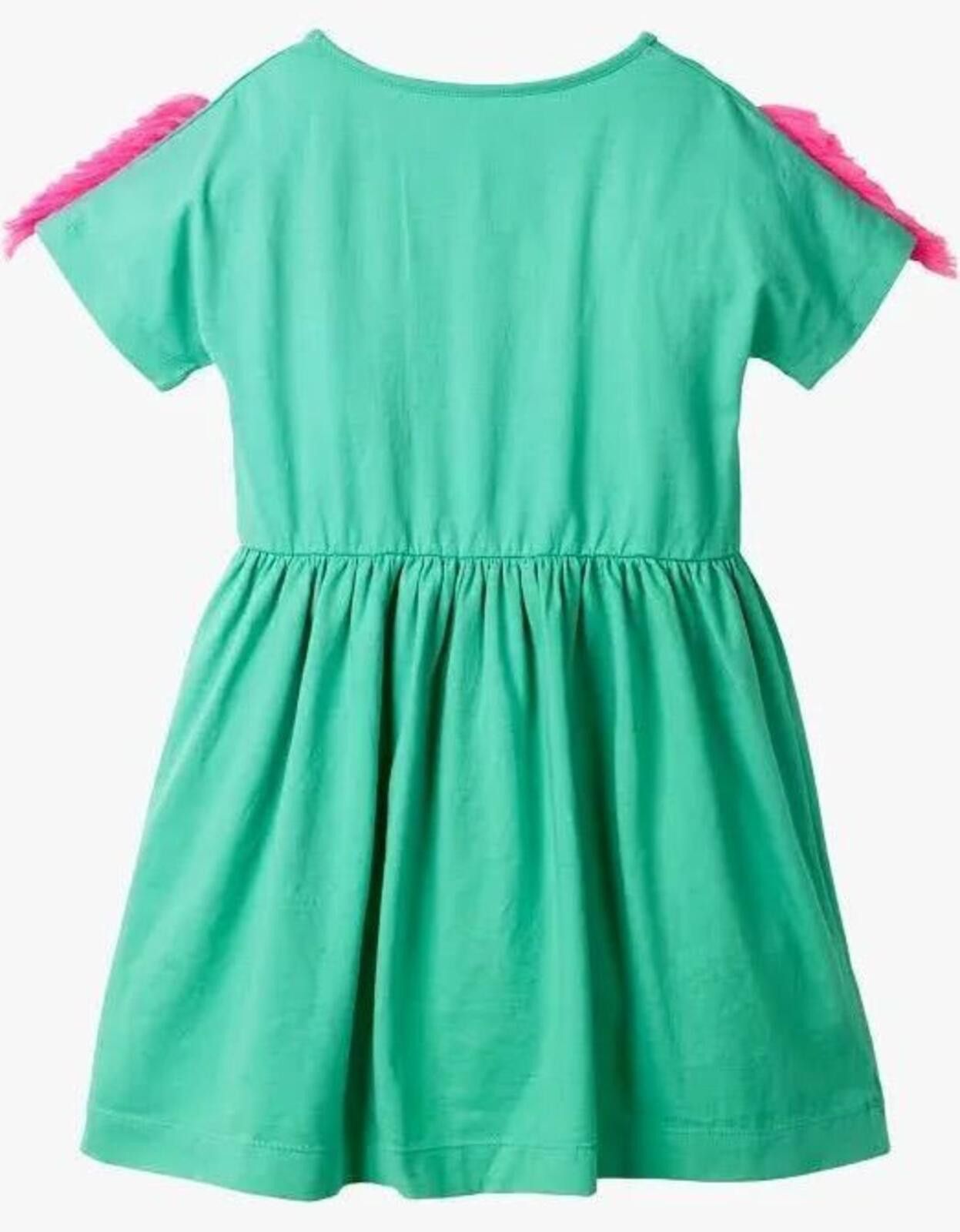 Other Mini Boden Girls' Wildlife Appliqué Dress,Jungle Green Zebra Size ONE SIZE - 6 Thumbnail