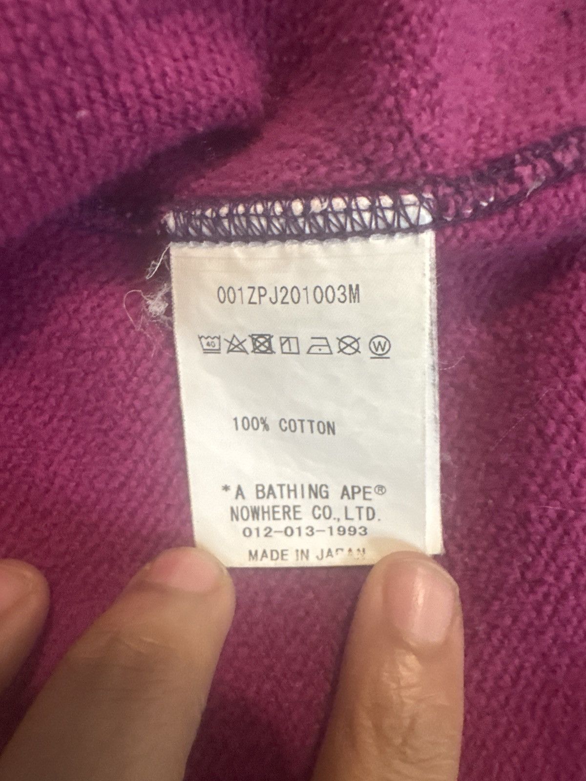 Bape Purple bape hoodie Size US XL / EU 56 / 4 - 4 Thumbnail