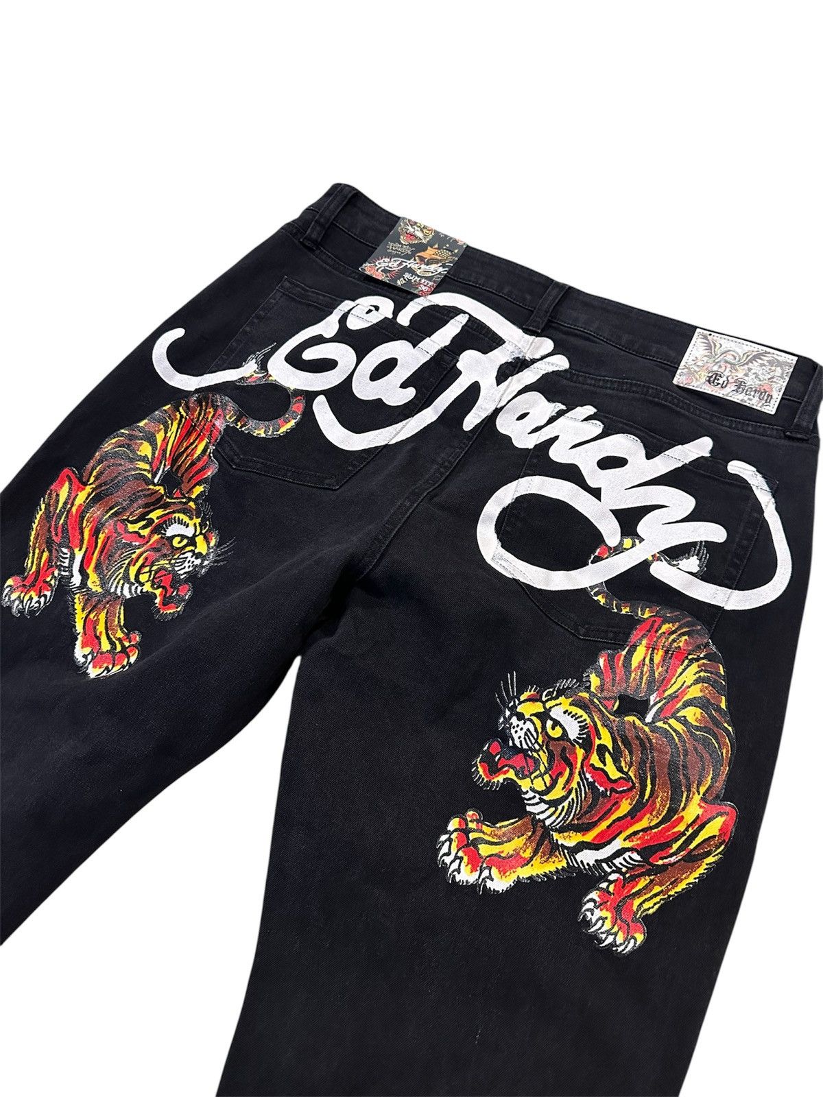 Ed Hardy Ed Hardy Crawling Tiger Size 36 Slim Fit Jeans Black New Size US 36 / EU 52 - 4 Thumbnail