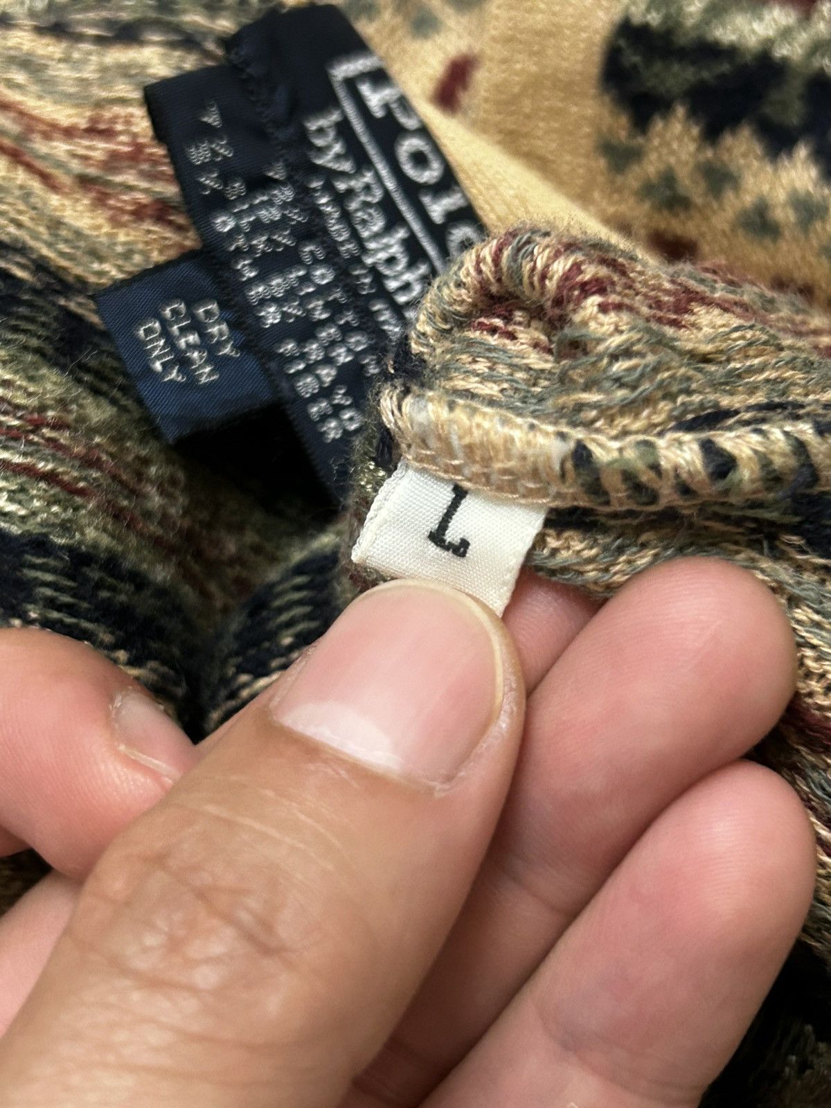 Polo Ralph Lauren RARE🔥90’S FAIR ISLE BUTTONED VEST Size US L / EU 52-54 / 3 - 7 Thumbnail