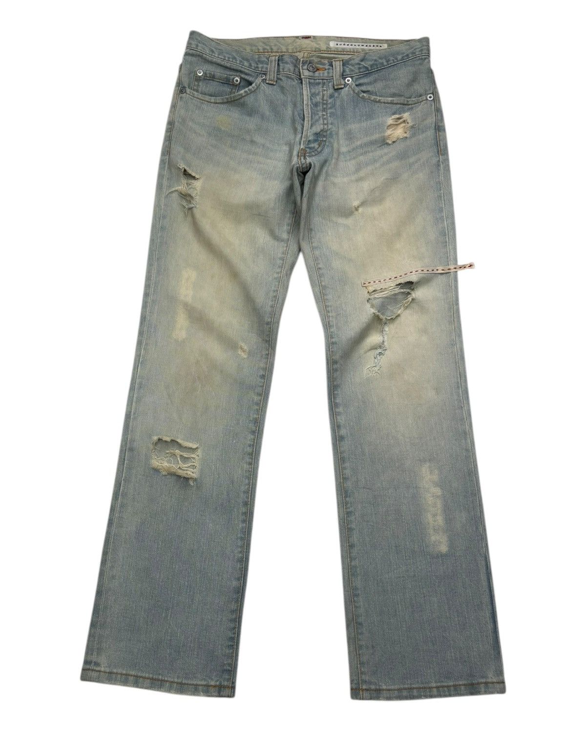 Number (N)ine Sunao Kuwahara Issey Miyake Distressed Denim Jeans Size US 32 / EU 48 - 2 Thumbnail
